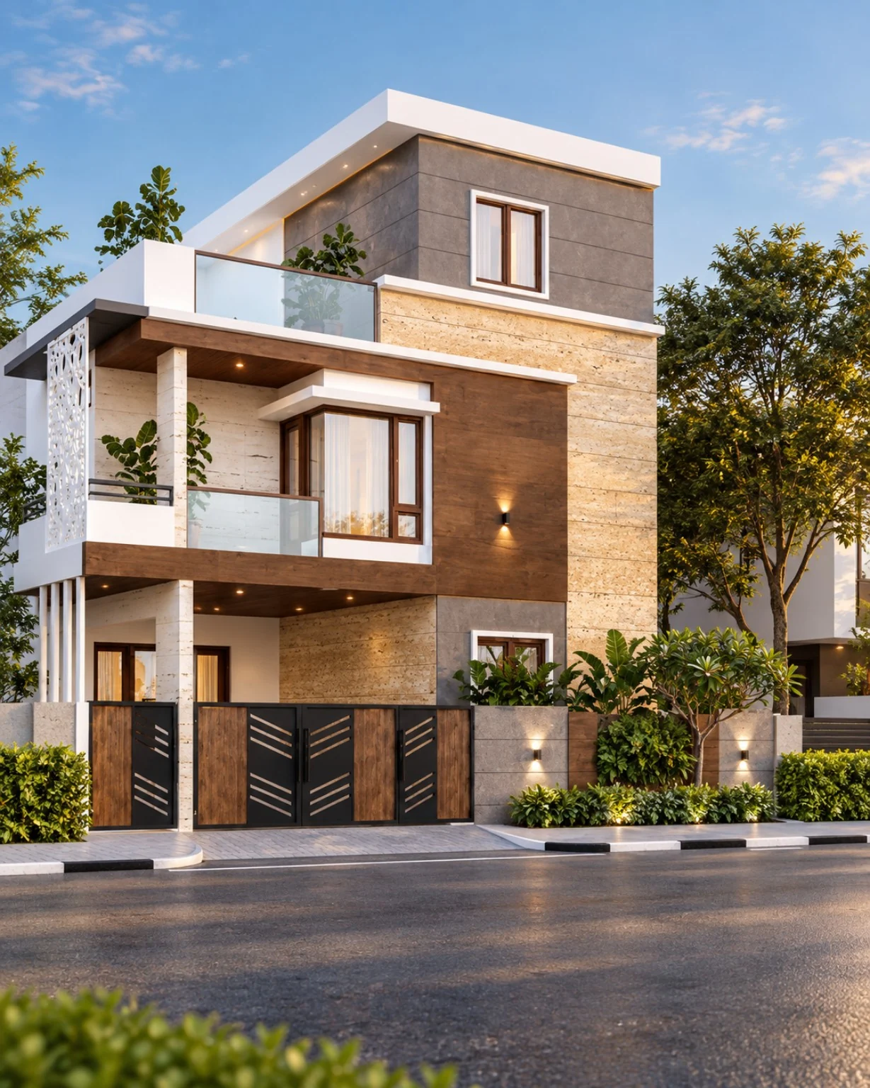 Compact Residence Glass Balcony