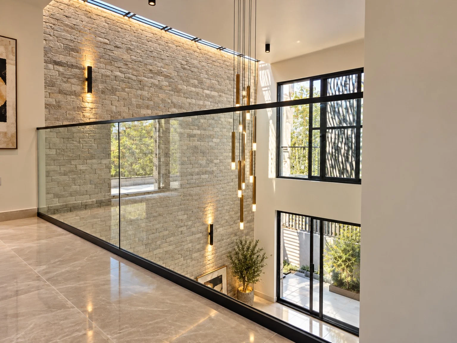 Interior Gallery Glass Railing