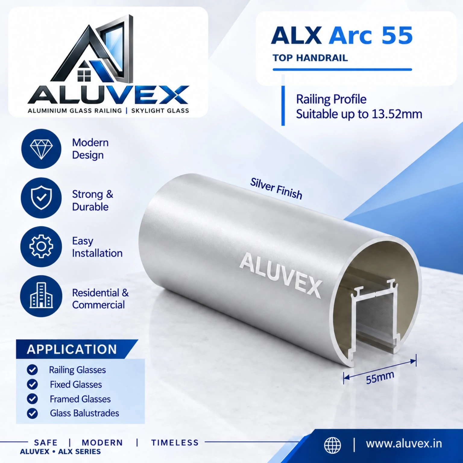 ALX Arc 55 ALUVEX profile