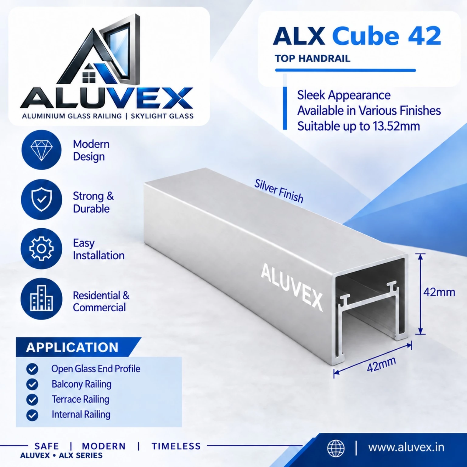 ALX Cube 42 ALUVEX profile