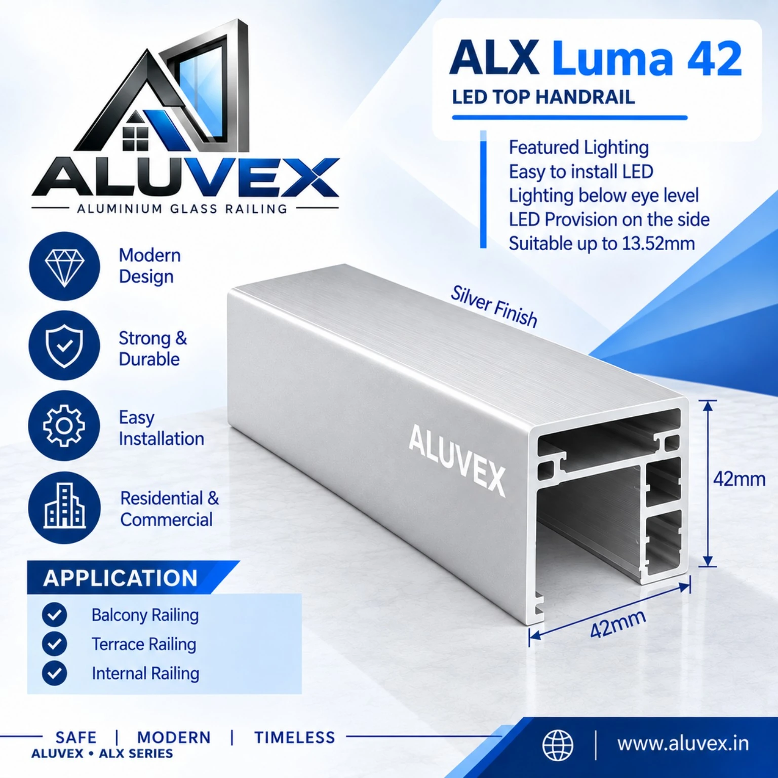 ALX Luma 42 ALUVEX profile