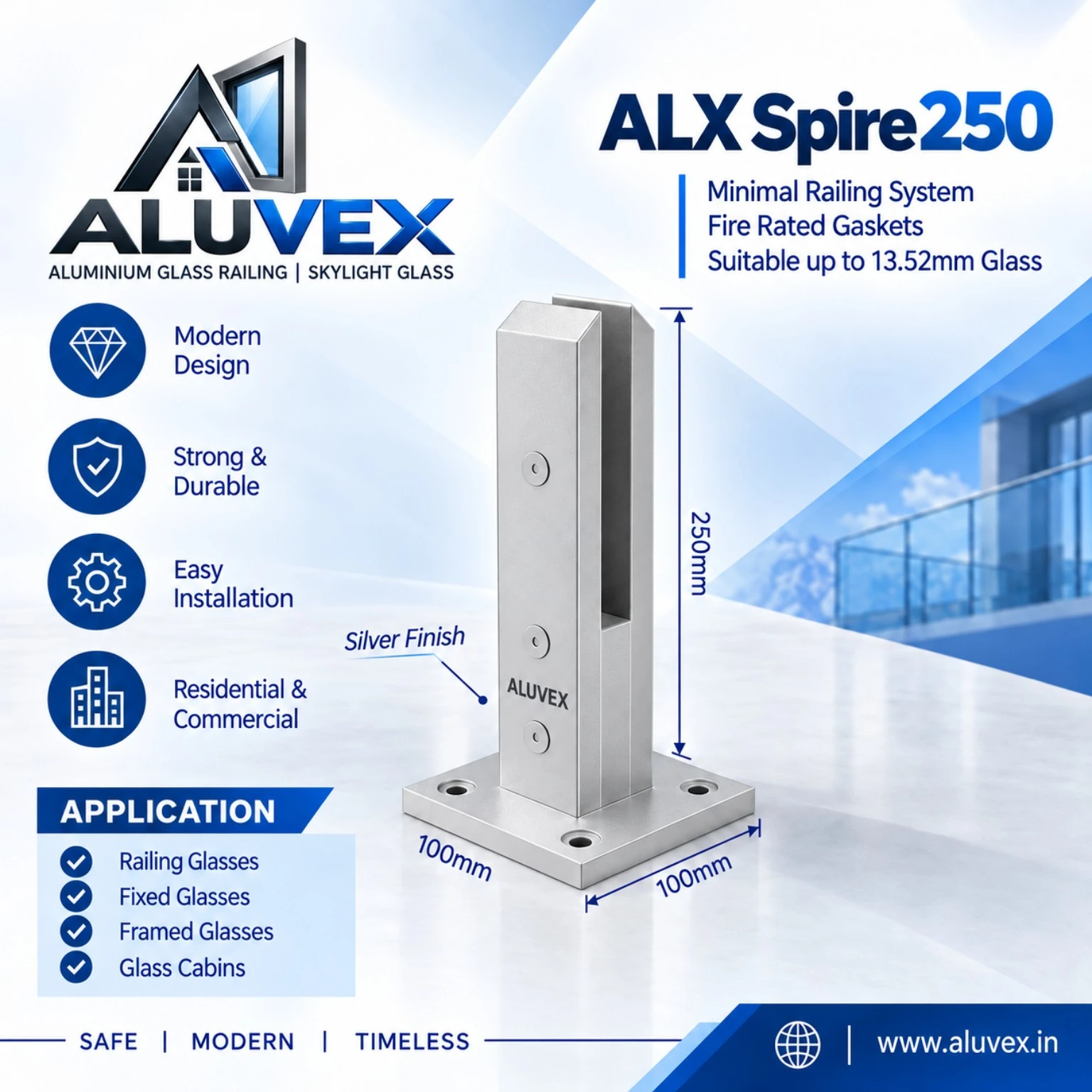ALX Spire 250 ALUVEX profile