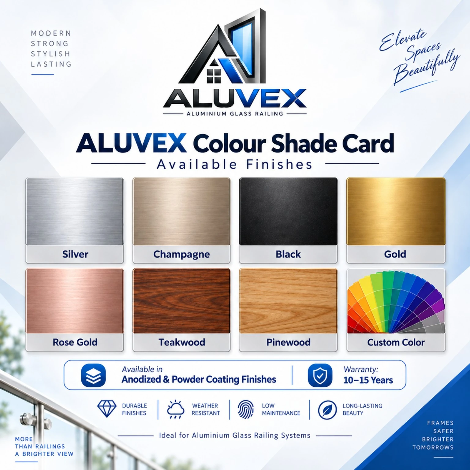 ALUVEX finish colour shade card